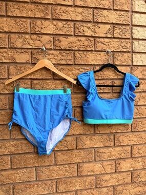 Tempt Me Ruffle Detail‎ High Waisted Bathing Suit